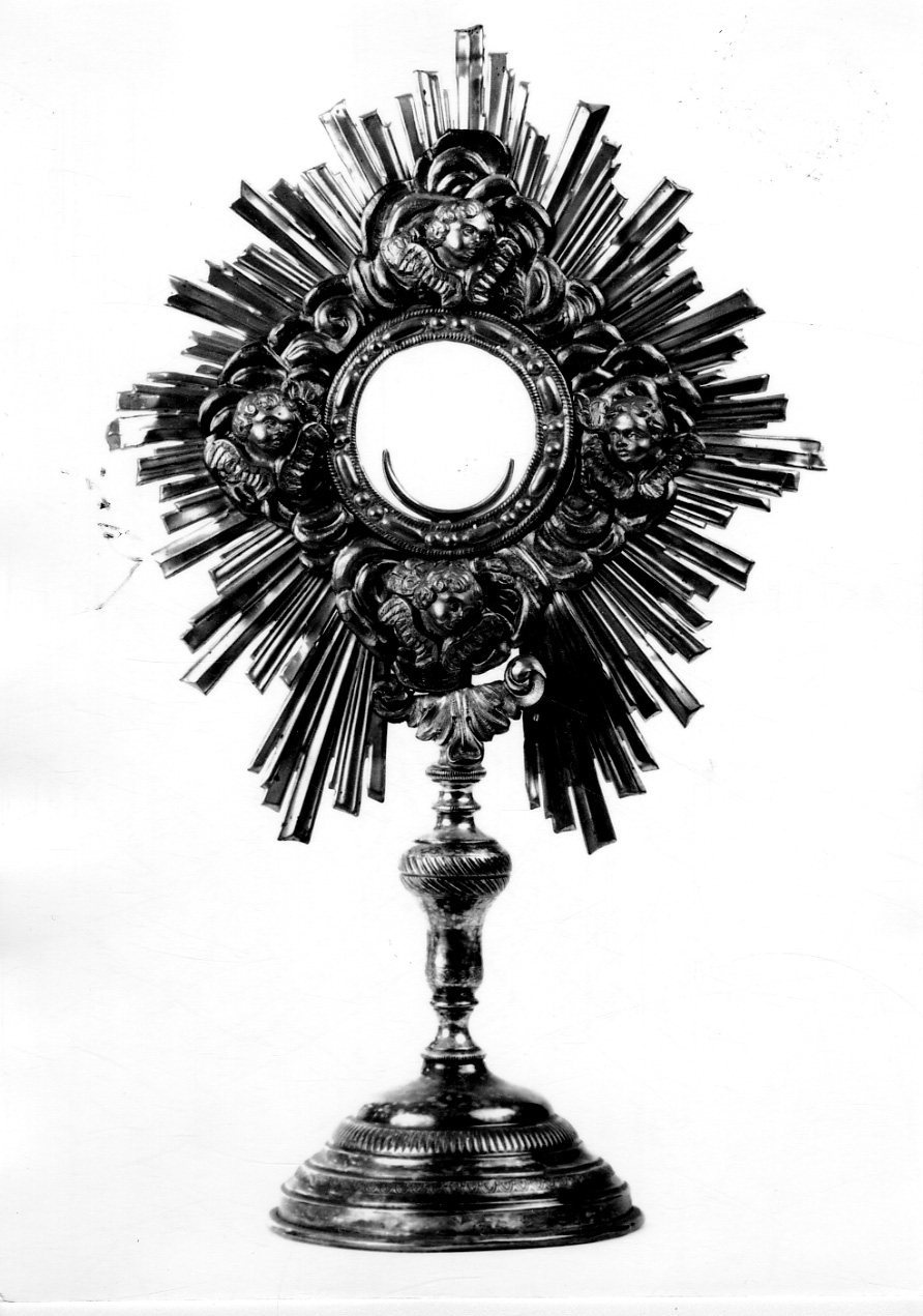 ostensorio - a raggiera, opera isolata - bottega piemontese (ultimo quarto sec. XIX)