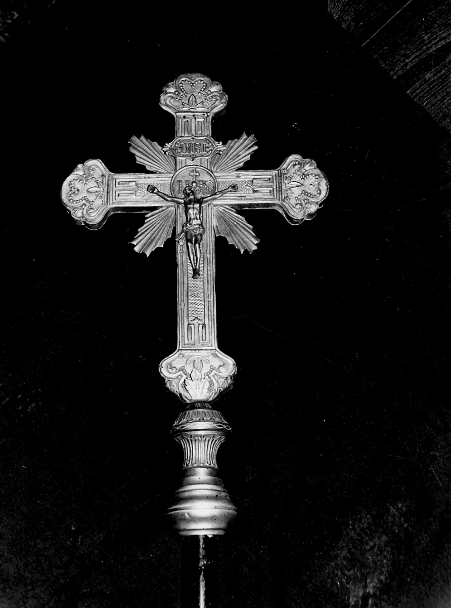 Cristo crocifisso (croce processionale, opera isolata) - bottega piemontese (seconda metà sec. XVIII)