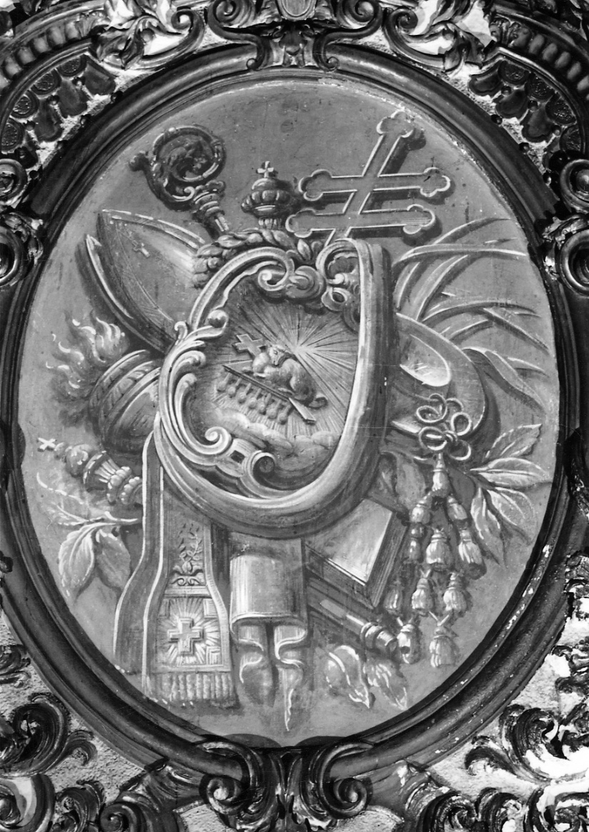insegne episcopali (dipinto, complesso decorativo) - ambito piemontese (ultimo quarto sec. XIX)