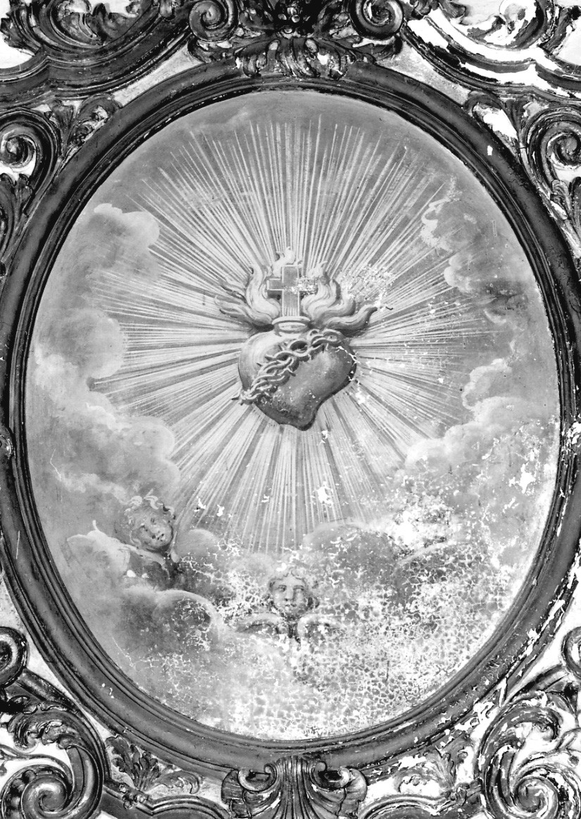 Sacro Cuore di Gesù e angeli (dipinto, complesso decorativo) - ambito piemontese (ultimo quarto sec. XIX)