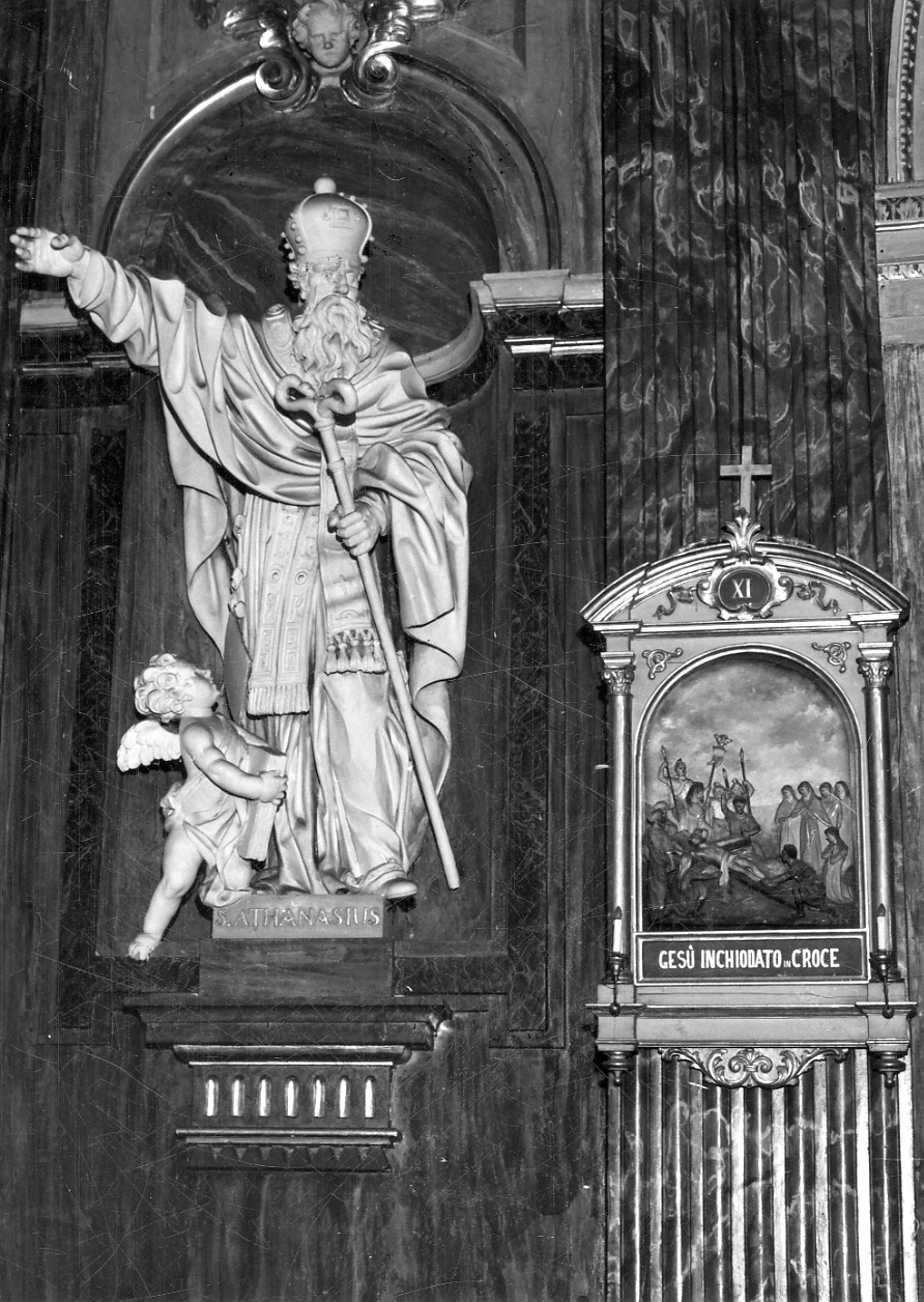 San Atanasio (statua, opera isolata) di Bollina Giuseppe (terzo quarto sec. XVIII)