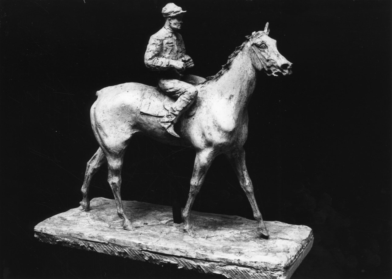 Il trottatore Crapon, fantino a cavallo (scultura, opera isolata) di Troubetzkoy Paolo (prima metà sec. XX)