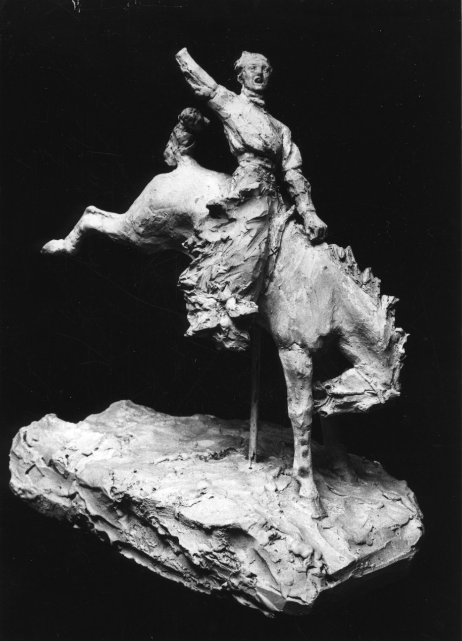 giovane a cavallo (scultura, opera isolata) di Troubetzkoy Paolo (prima metà sec. XX)