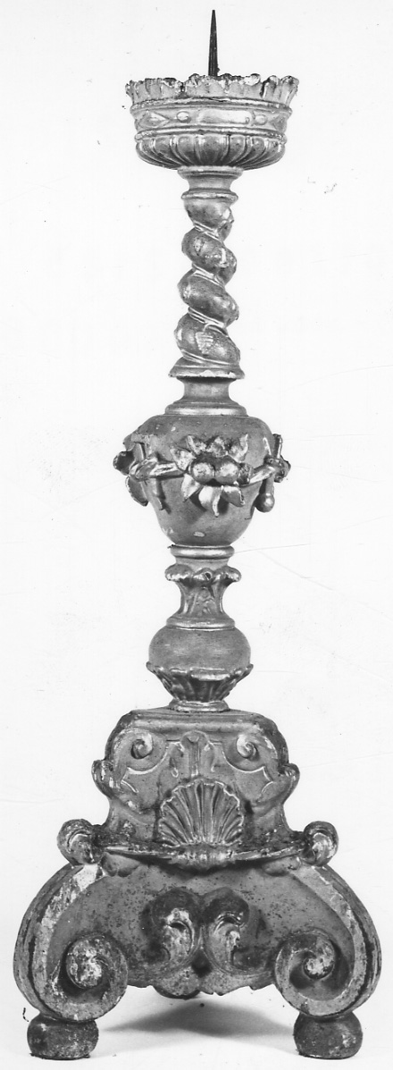 candeliere, serie - bottega lombarda (seconda metà sec. XVII)