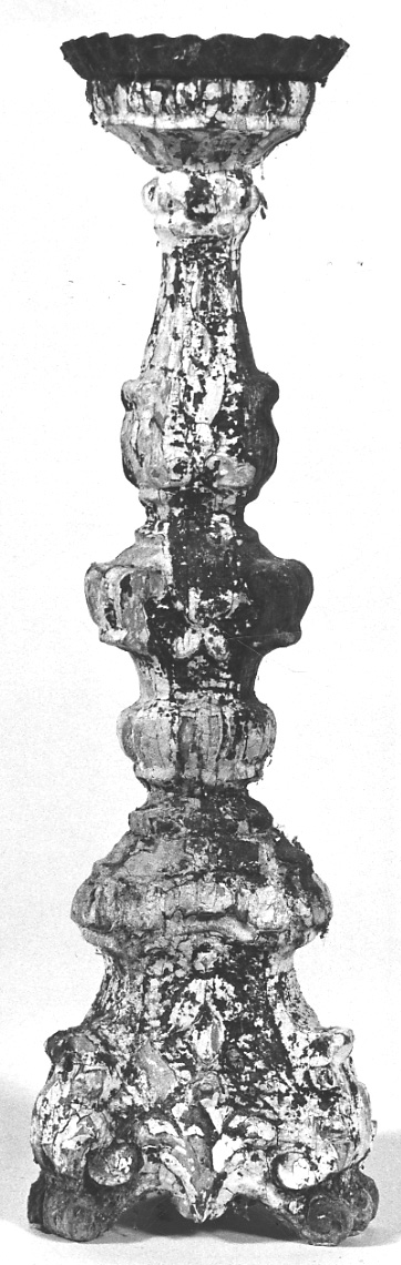 candeliere, serie - bottega piemontese (prima metà sec. XVIII)