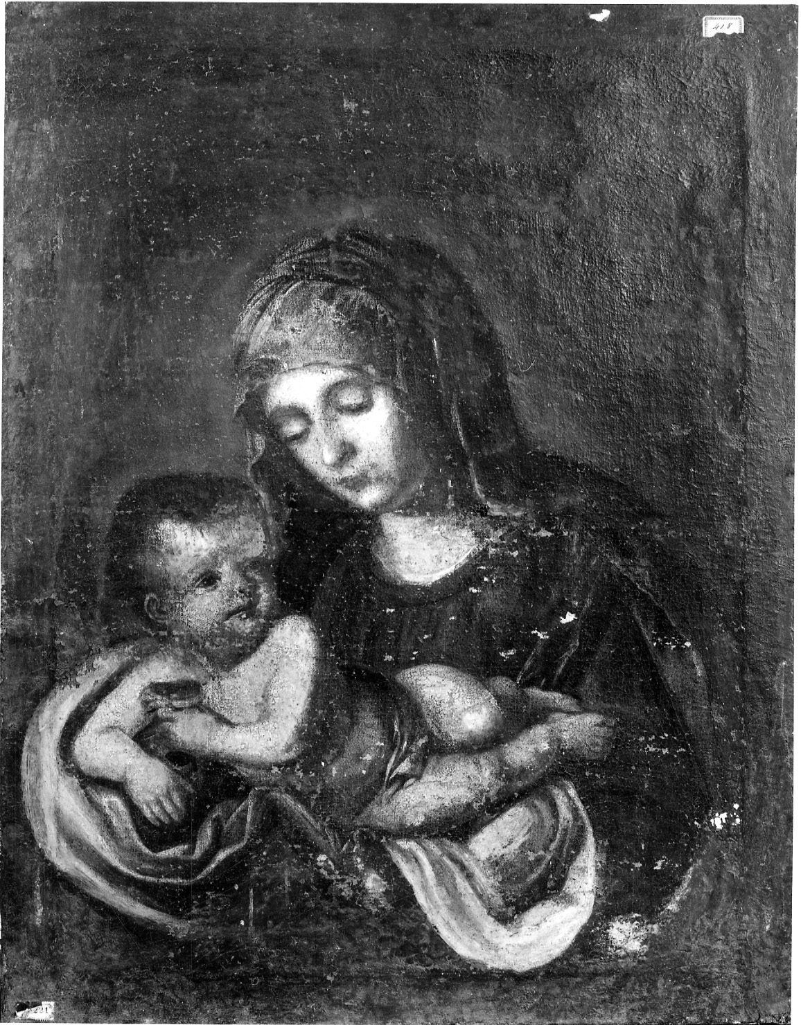 Madonna con Bambino (dipinto, opera isolata) - ambito piemontese (sec. XVIII)
