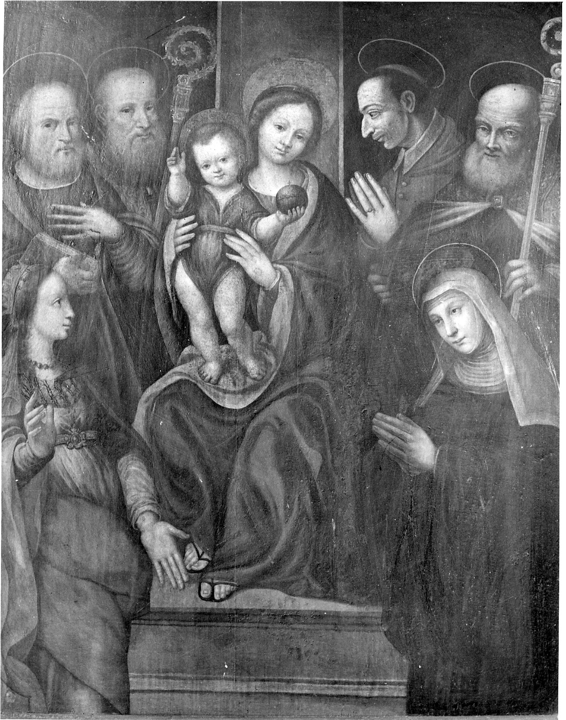 Madonna con Bambino e Santi (dipinto, opera isolata) - ambito vercellese (metà sec. XVII)
