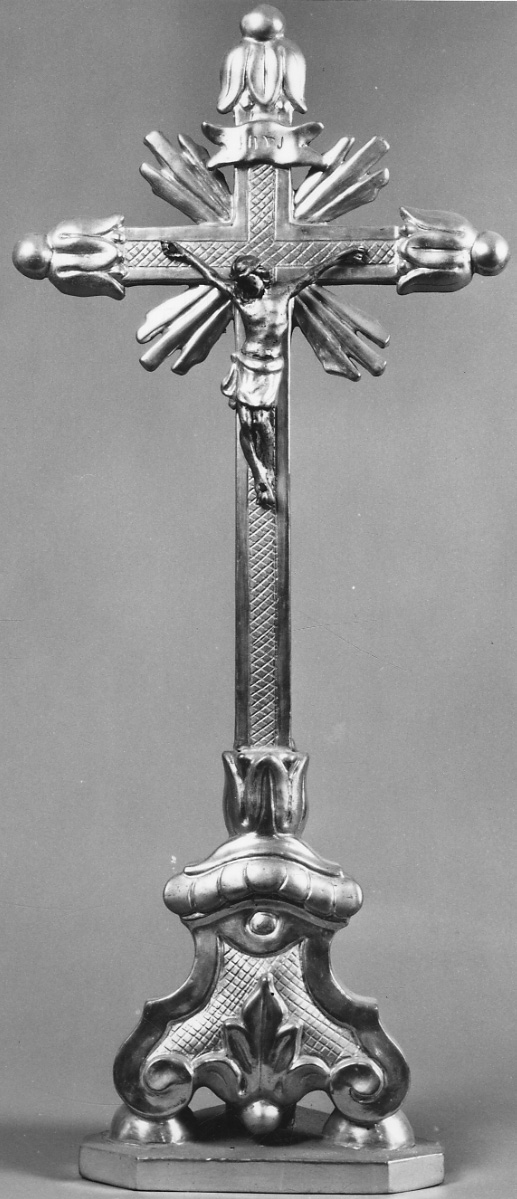 Cristo crocifisso (croce d'altare, opera isolata) - bottega vercellese (seconda metà sec. XIX)