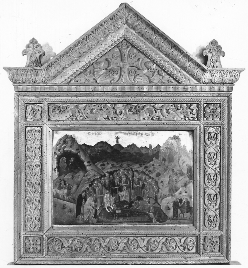 storie della vita di Sant'Antonio abate (dipinto, opera isolata) - ambito greco (sec. XIV)