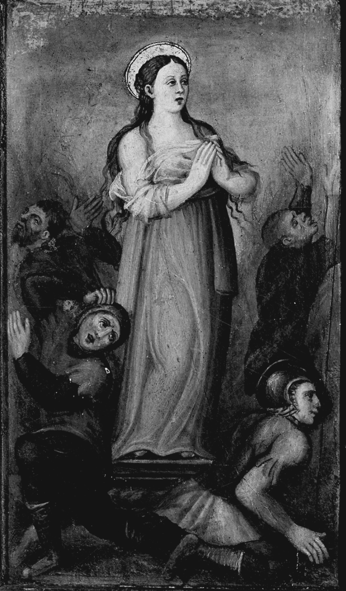 Santa Caterina d'Alessandria (dipinto, opera isolata) - ambito vercellese (fine sec. XVI)