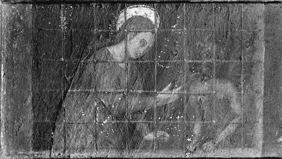 Santa Margherita d'Antiochia sottomette il drago con la croce (dipinto, opera isolata) - ambito vercellese (fine sec. XVI)