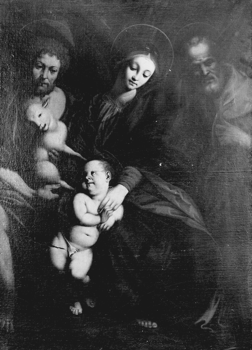 Madonna degli Aranci, Sacra Famiglia con San Giovanni Battista (dipinto, opera isolata) - ambito vercellese (sec. XVII)