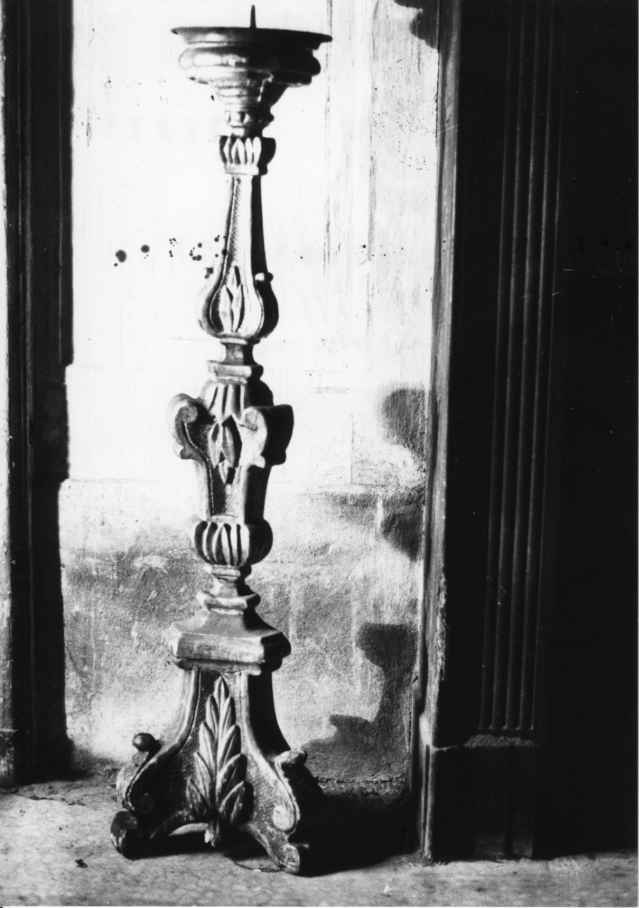 candelabro, serie - bottega piemontese (seconda metà sec. XVIII)