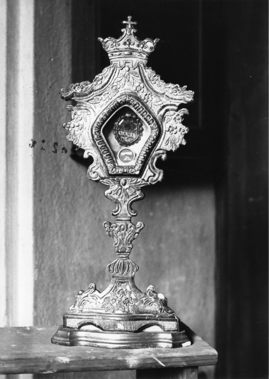 reliquiario - a ostensorio, opera isolata - bottega vercellese (sec. XVIII)