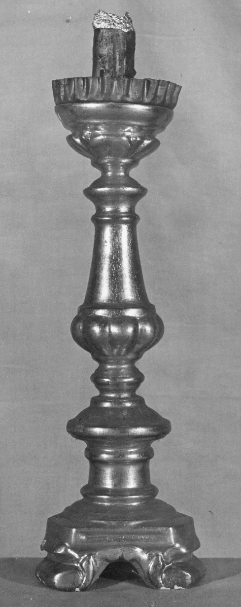 candeliere, serie - bottega vercellese (prima metà sec. XIX)