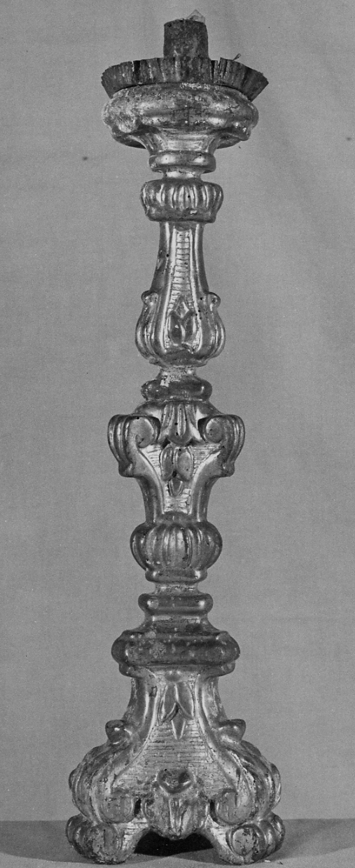 candeliere, serie - bottega vercellese (fine/inizio secc. XVIII/ XIX)