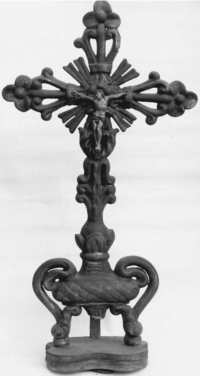 Cristo crocifisso (croce d'altare, opera isolata) - bottega piemontese (inizio sec. XVIII)