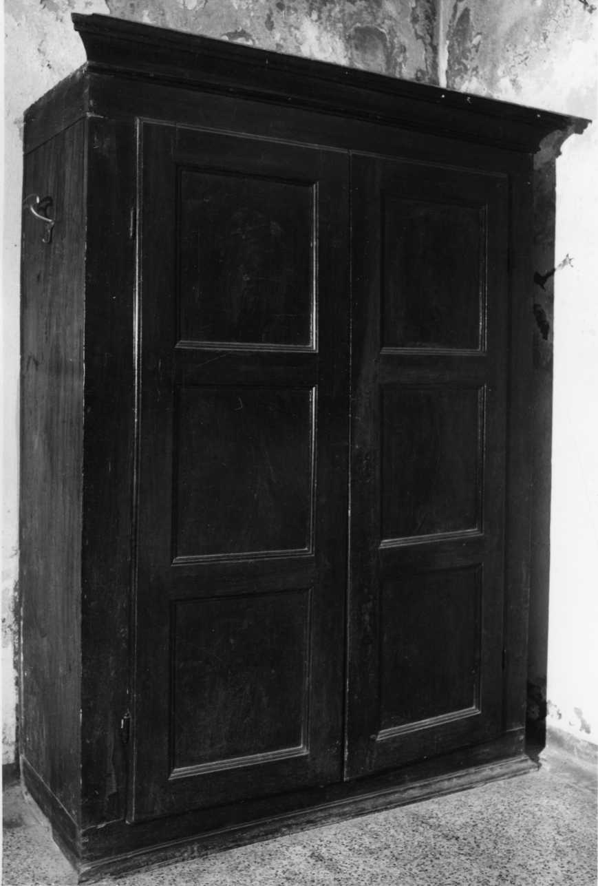 armadio da sacrestia, opera isolata - bottega piemontese (seconda metà sec. XIX)