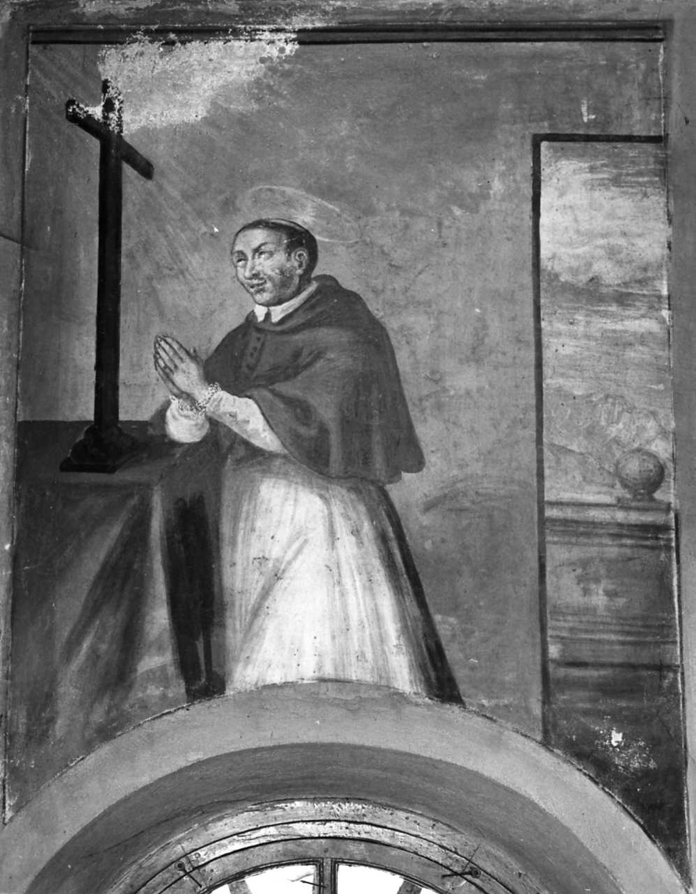 San Carlo Borromeo in adorazione della croce (dipinto, elemento d'insieme) - ambito piemontese (metà sec. XVII)