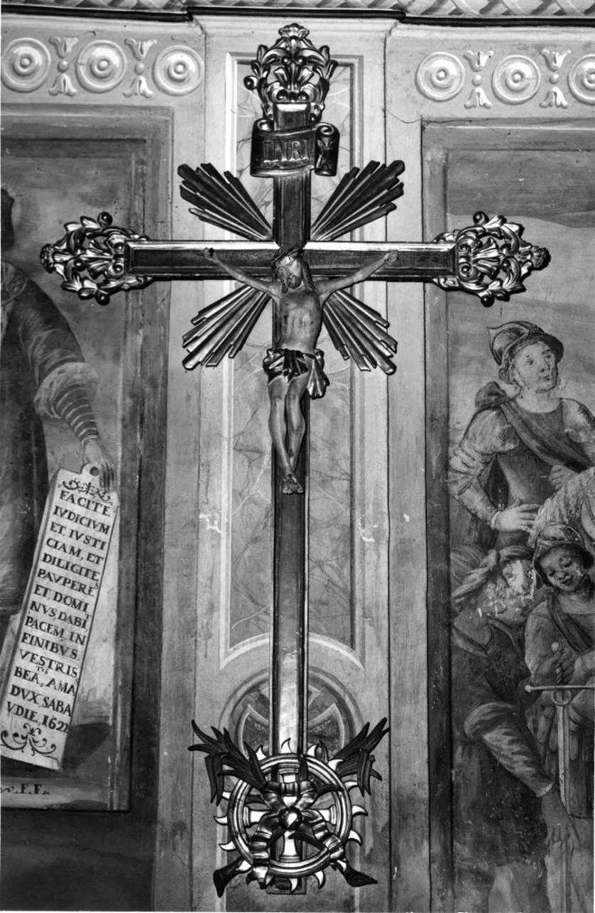 Cristo crocifisso (croce processionale, opera isolata) - bottega piemontese (prima metà sec. XIX)