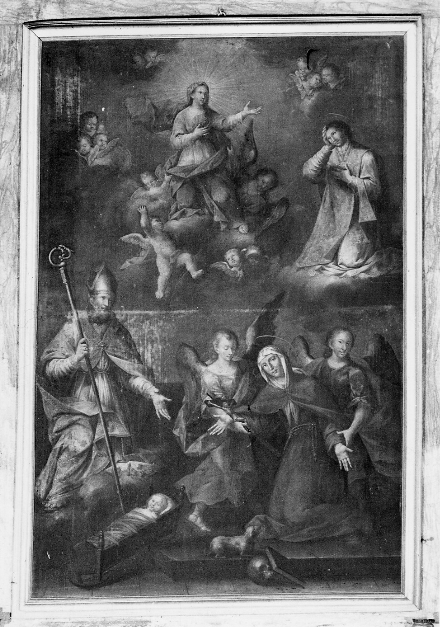 Madonna in gloria e Santi (pala d'altare, opera isolata) - ambito piemontese (metà sec. XVIII)