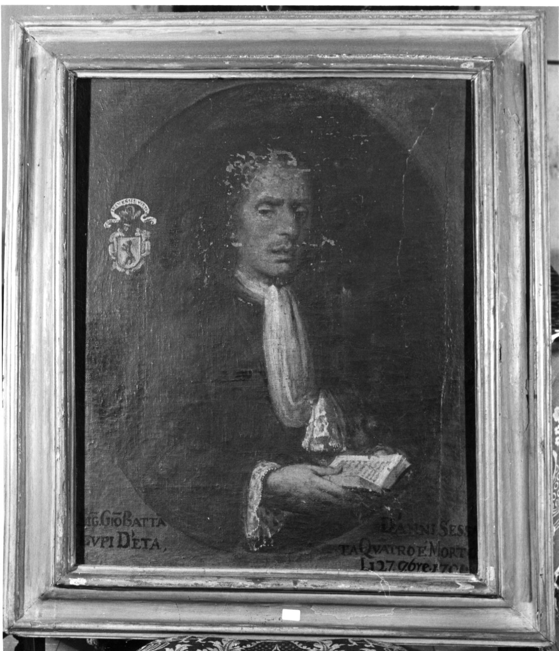 ritratto di Gio Batta Lupi (dipinto, opera isolata) - ambito vercellese (prima metà sec. XVIII)