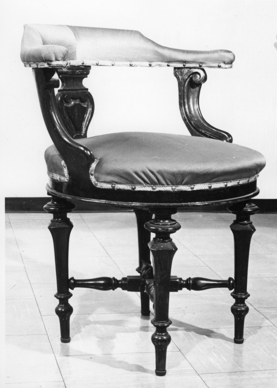 poltroncina, opera isolata - bottega vercellese (ultimo quarto sec. XIX)