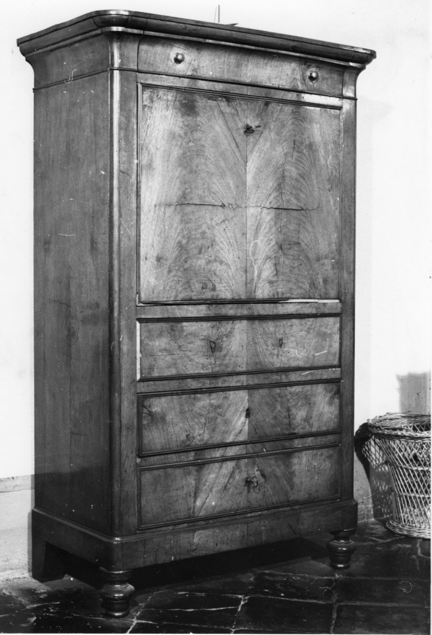 secrétaire - a ribalta, opera isolata - bottega piemontese (prima metà sec. XIX)