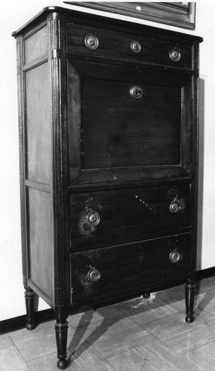 secrétaire - a ribalta, opera isolata - bottega piemontese (metà sec. XIX)