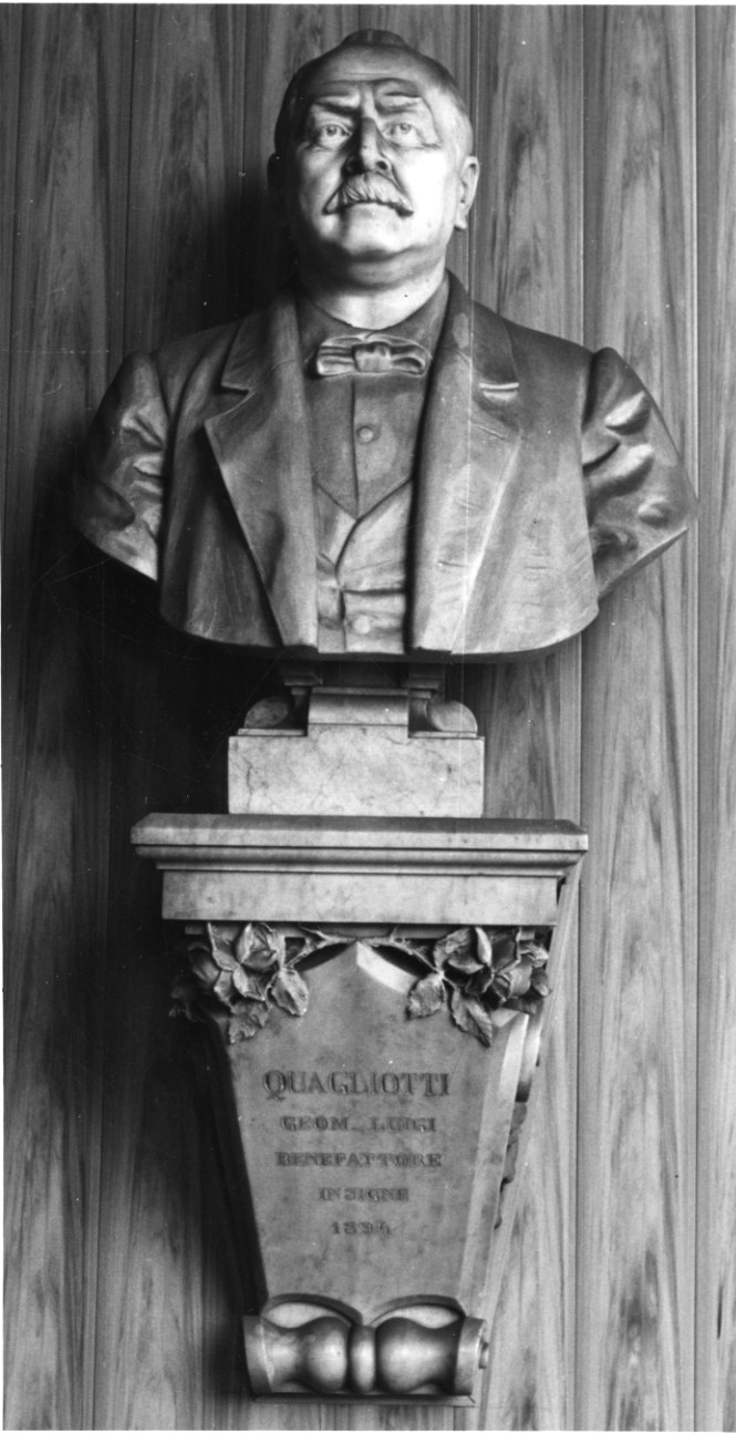 busto ritratto di Luigi Quagliotti (busto, elemento d'insieme) di Sereno Luigi (fine sec. XIX)