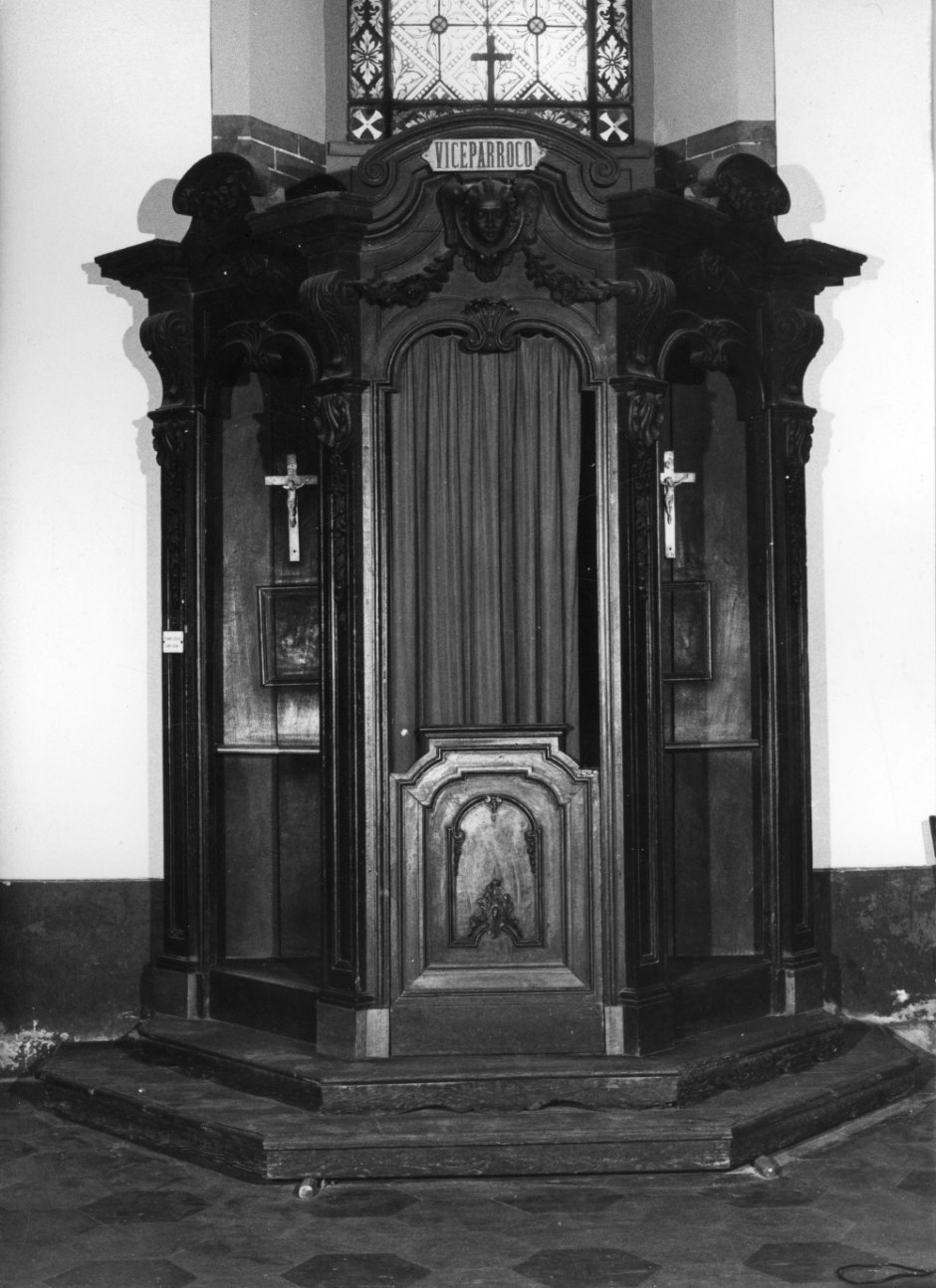 confessionale, opera isolata - bottega piemontese (metà sec. XVIII)