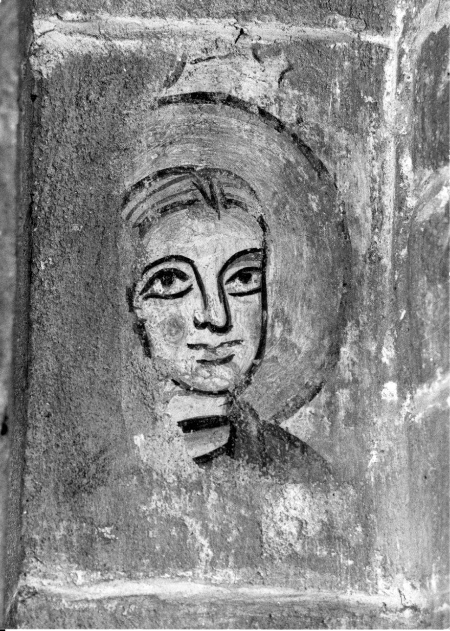 Santo (dipinto, frammento) - ambito lombardo-piemontese (fine sec. XII)