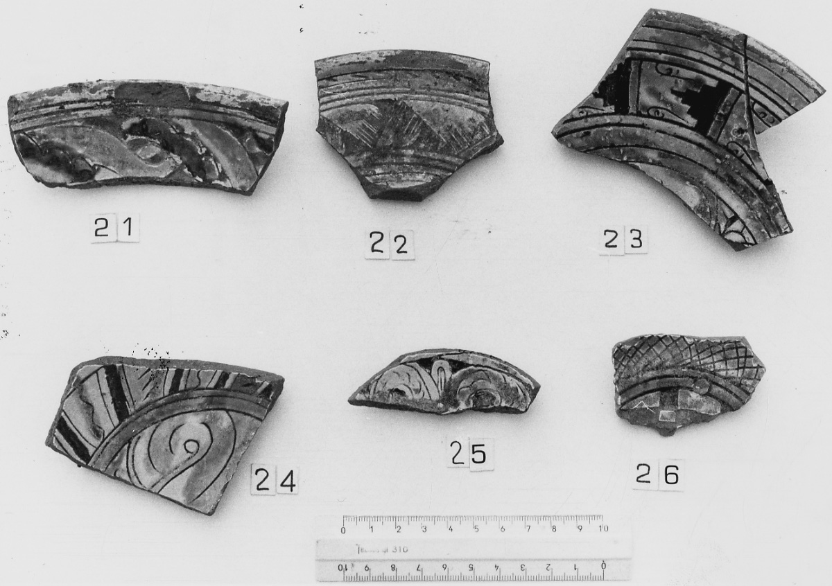 recipiente, frammento - bottega padana (sec. XVI)