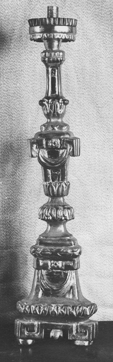 candeliere, serie - bottega vercellese (primo quarto sec. XIX)