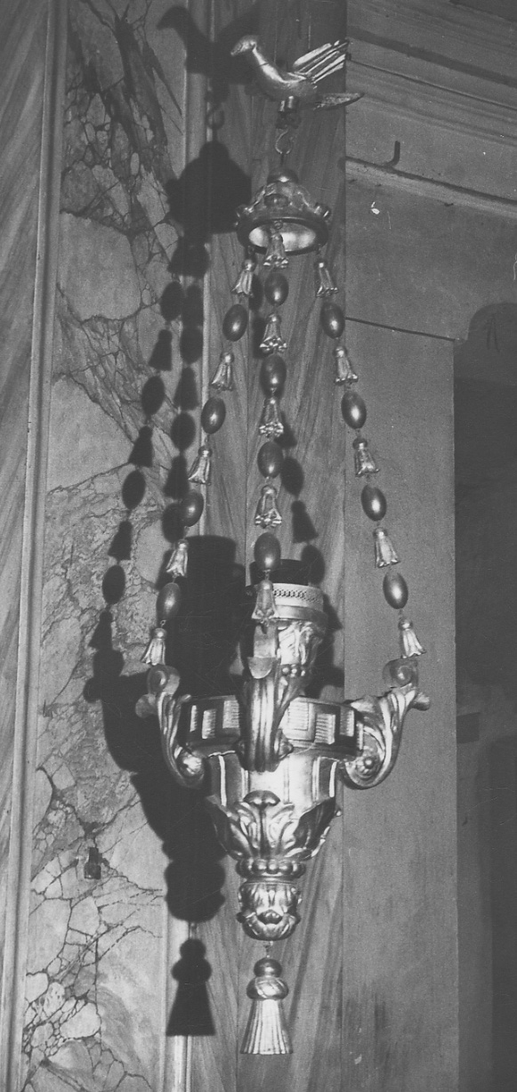 lampada pensile a vaso, coppia - ambito piemontese (sec. XVIII)