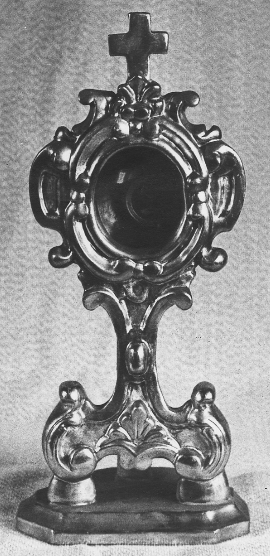 reliquiario - a ostensorio, serie - bottega piemontese (seconda metà sec. XVIII)