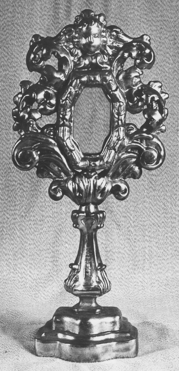 reliquiario - a ostensorio, coppia - bottega piemontese (fine/inizio secc. XVIII/ XIX)