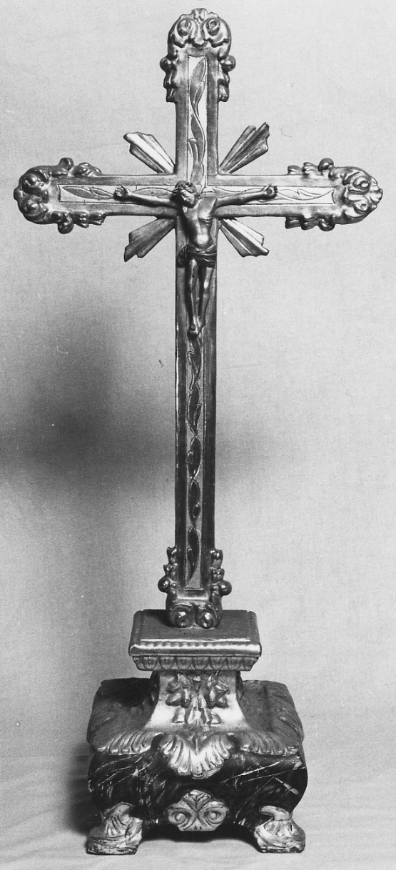 Cristo crocifisso (croce d'altare, opera isolata) - bottega piemontese (sec. XVIII)