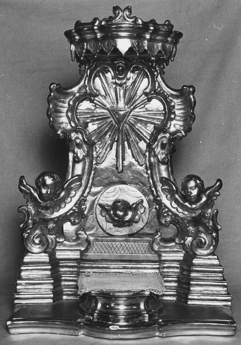 tronetto per esposizione eucaristica, opera isolata - bottega piemontese (sec. XVIII)