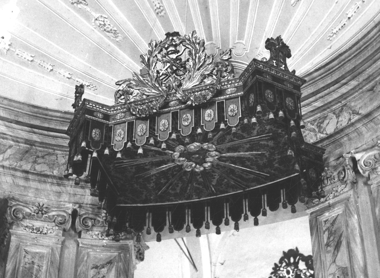 baldacchino, opera isolata - bottega vercellese (sec. XVIII)