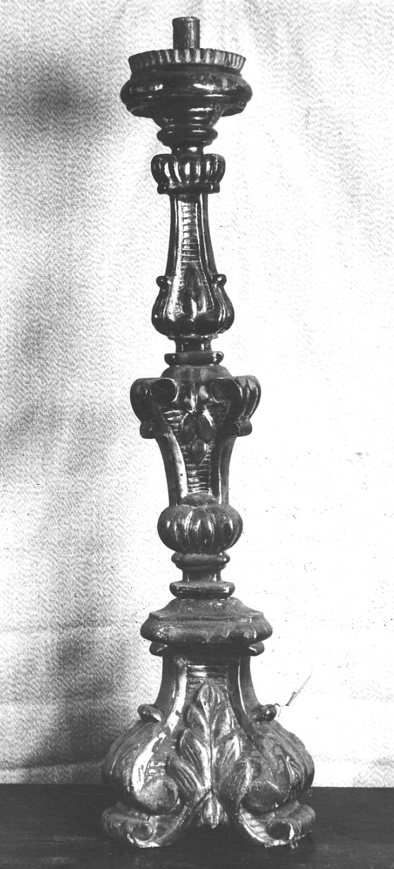 candeliere, serie - bottega vercellese (primo quarto sec. XIX)