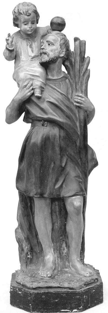 San Cristoforo (statua, opera isolata) - bottega vercellese (fine/inizio secc. XIX/ XX)