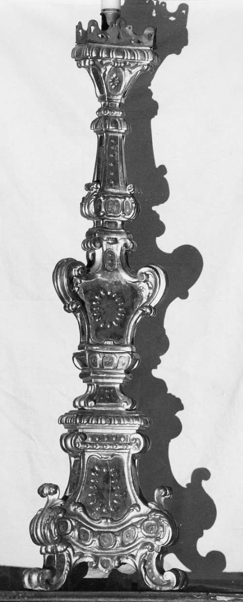 candeliere, serie - bottega piemontese (seconda metà sec. XVIII)