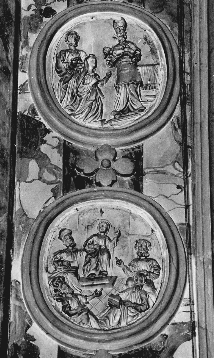 presentazione di Gesù al tempio (decorazione plastica, elemento d'insieme) - bottega vercellese (fine sec. XVIII)