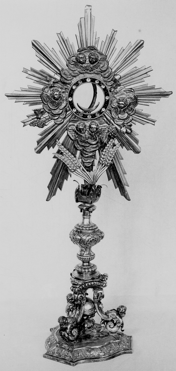 ostensorio - a raggiera, opera isolata - bottega piemontese (fine sec. XVIII)