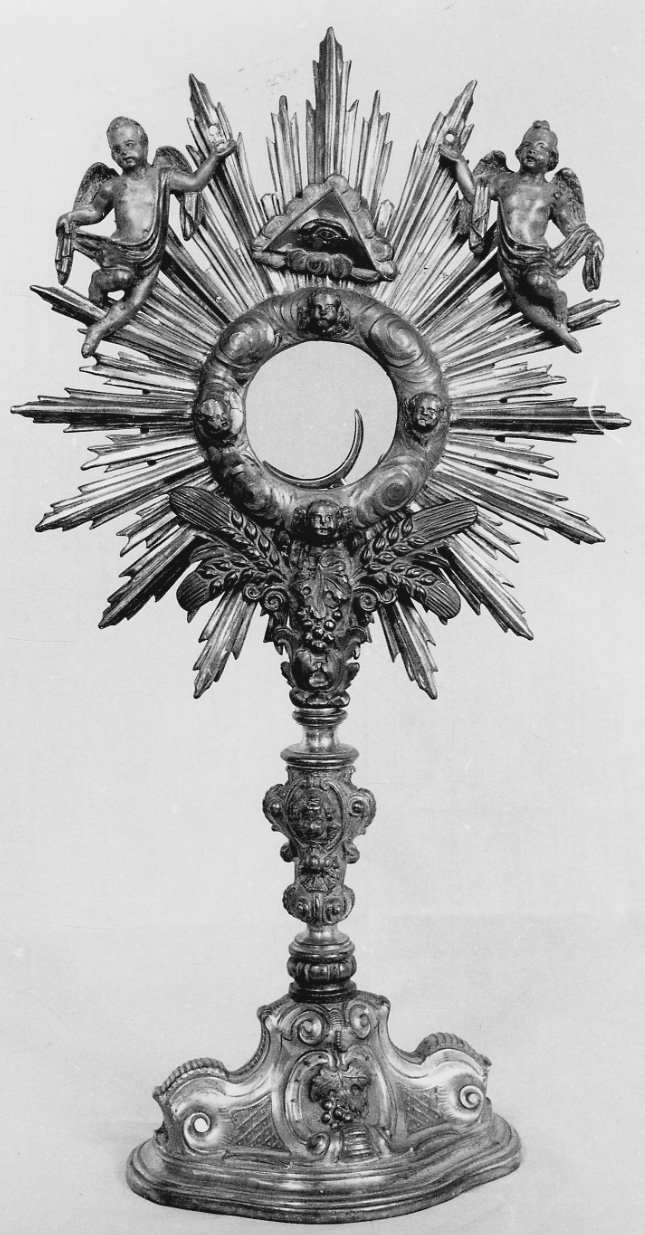 ostensorio - a raggiera, opera isolata - bottega piemontese (seconda metà sec. XVIII)