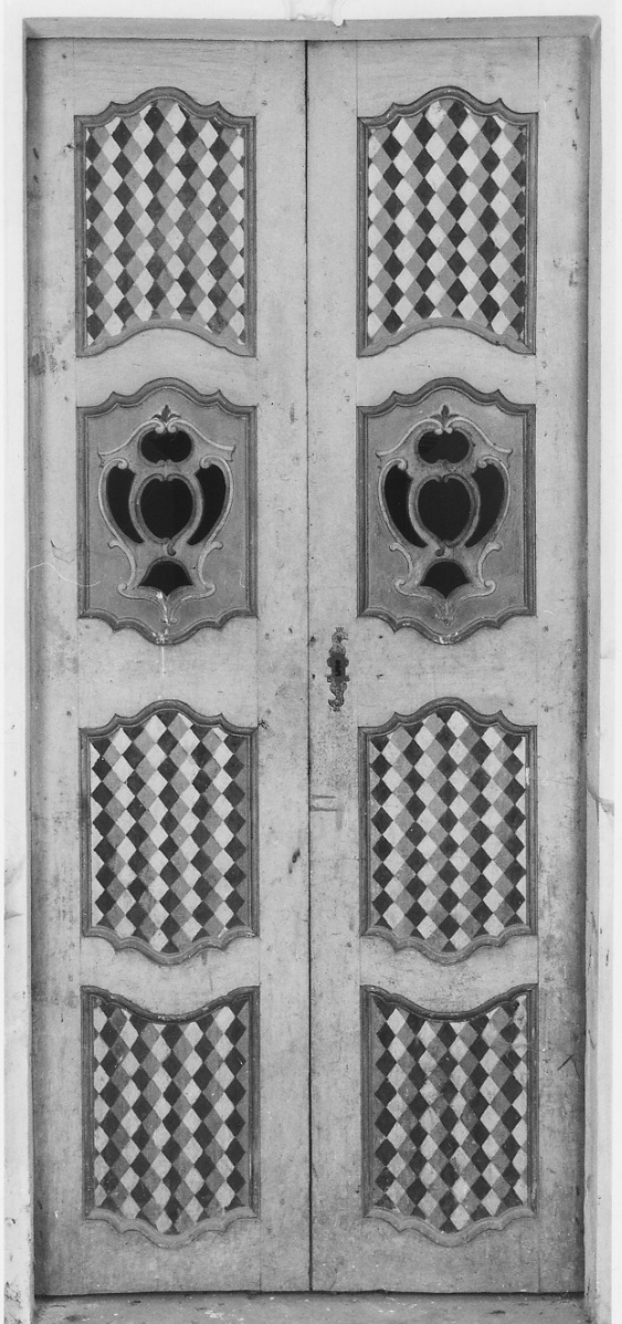 porta - a due battenti, serie - bottega vercellese (terzo quarto sec. XVIII)