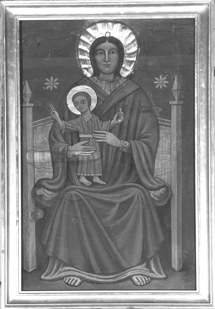 Madonna in trono con Bambino (dipinto, opera isolata) - ambito Italia nord-occidentale (sec. XII)