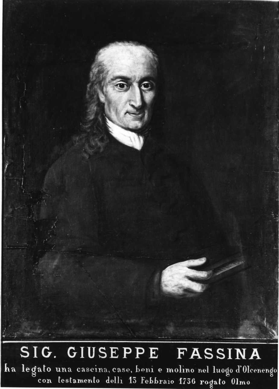 ritratto di Giuseppe Fassina (dipinto, opera isolata) - ambito piemontese (ultimo quarto sec. XVIII)