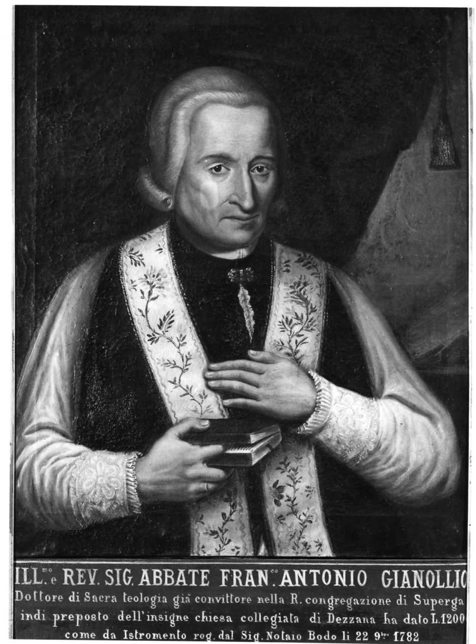 ritratto di Francesco Antonio Gianolio (dipinto, opera isolata) di Micheletti Francesco (ultimo quarto sec. XVIII)